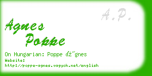 agnes poppe business card